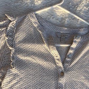 Lucky Brand Polka Dot Long Sleeve Blouse